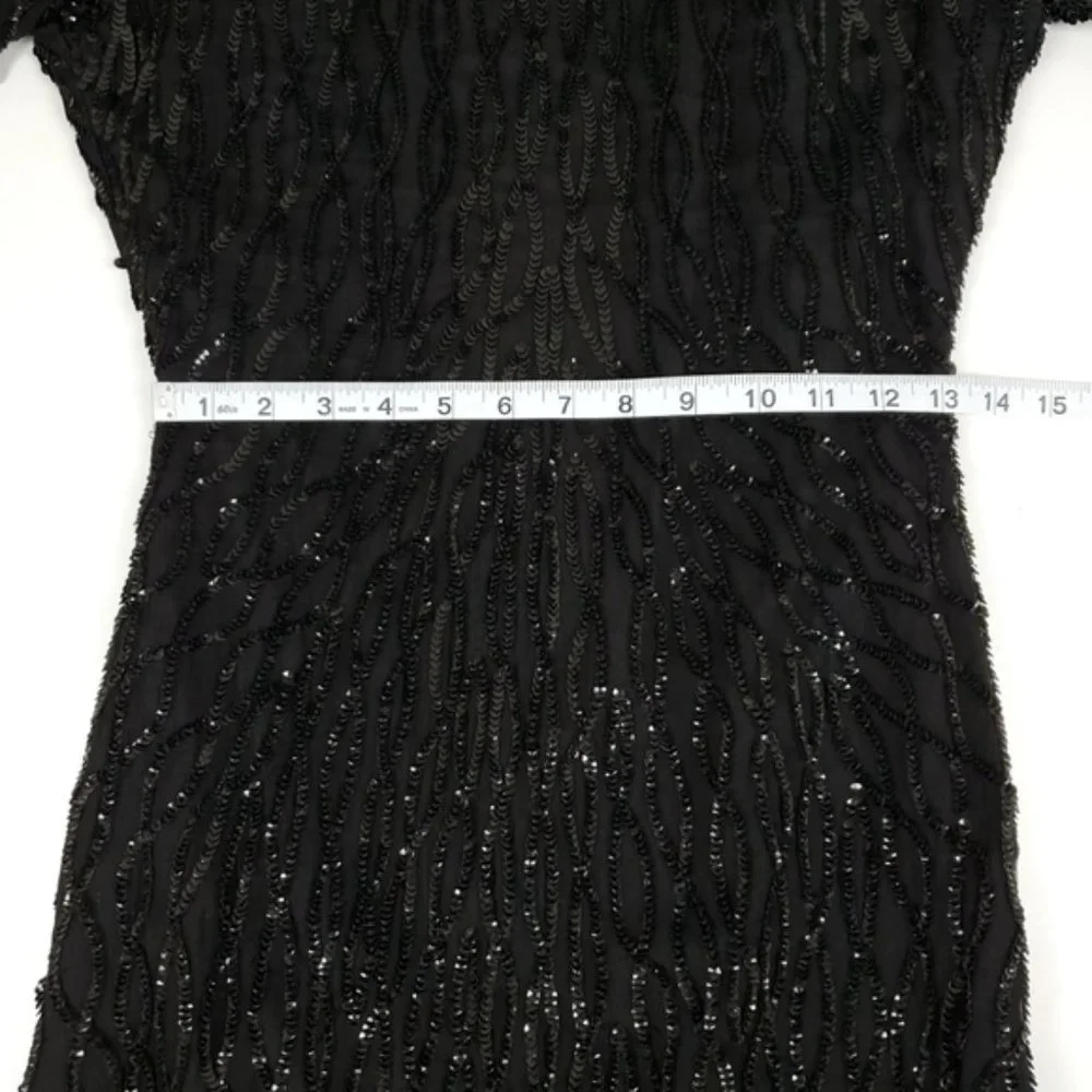 Vintage Laurence Kozar black sequined dress - Picture 6 of 11